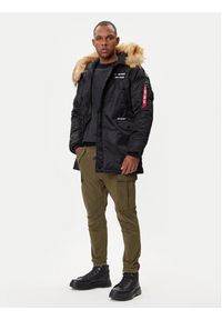 Alpha Industries Kurtka zimowa N3B Airborne 188141 Czarny Regular Fit. Kolor: czarny. Materiał: syntetyk. Sezon: zima #4