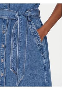 TOMMY HILFIGER - Tommy Hilfiger Sukienka jeansowa WW0WW44380 Niebieski Regular Fit. Kolor: niebieski. Materiał: bawełna, lyocell #4