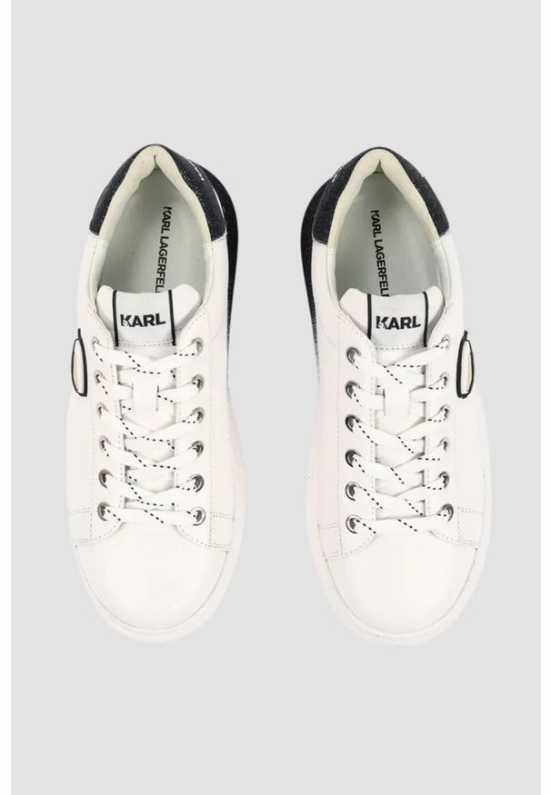 Karl Lagerfeld - KARL LAGERFELD Białe damskie sneakersy KAPRI Ombre NFT Lo Lace, Rozmiar 39. Kolor: biały. Materiał: materiał