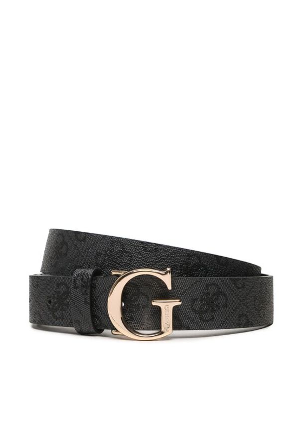 Guess Pasek Damski BW7862 P3430 Czarny. Kolor: czarny. Materiał: skóra