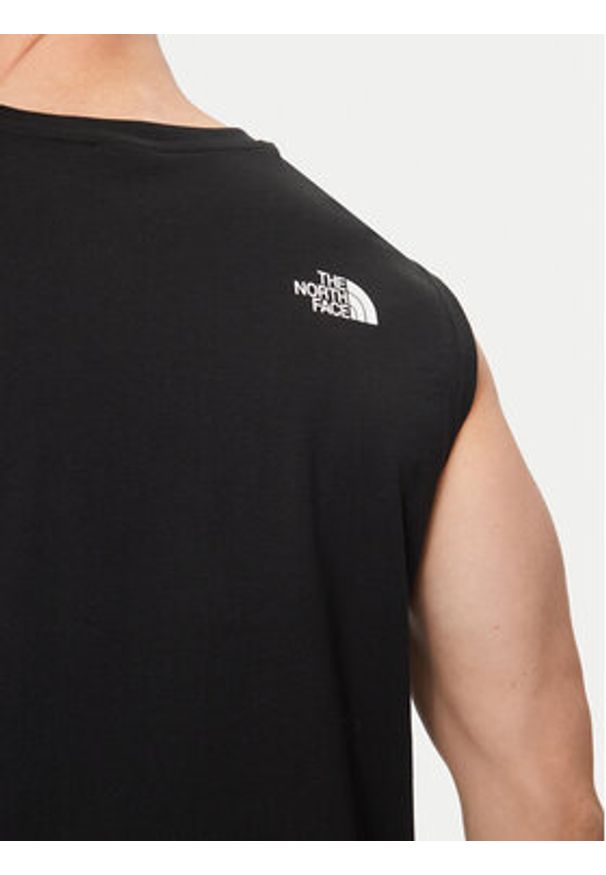 The North Face Tank top Simple Dome NF0A87R3 Czarny Regular Fit. Kolor: czarny. Materiał: bawełna, syntetyk