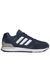 Adidas - Buty męskie adidas Run 80s ID1261 - granatowe. Kolor: niebieski. Materiał: guma, dresówka, zamsz, materiał. Szerokość cholewki: normalna. Sezon: lato. Model: Adidas Cloudfoam. Sport: bieganie