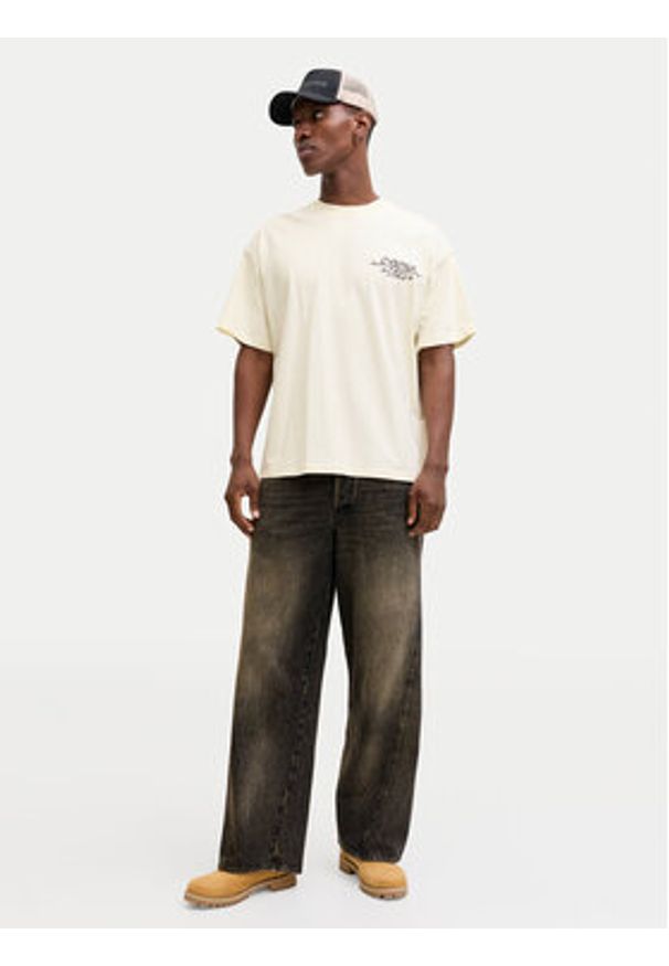 Jack & Jones T-Shirt Dust 12292982 Żółty Loose Leg. Kolor: żółty. Materiał: bawełna