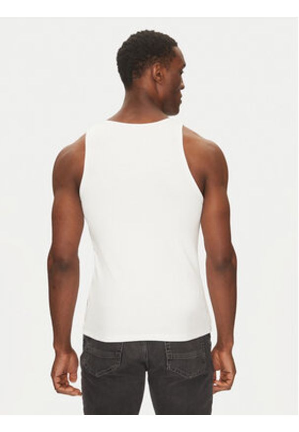 Jack & Jones - Jack&Jones Tank top Islington 12273156 Biały Slim Fit. Kolor: biały. Materiał: bawełna