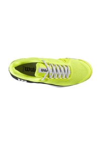 Buty do tenisa męskie Wilson Rush Pro 4.0 Allcourt. Zapięcie: sznurówki. Kolor: żółty. Materiał: materiał, syntetyk, tkanina. Szerokość cholewki: normalna. Sport: tenis