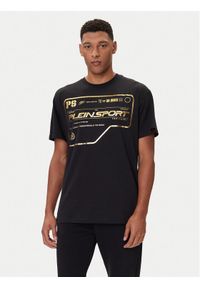 Plein Sport T-Shirt FAEC MTK8373 STE001N Czarny Loose Fit. Kolor: czarny. Materiał: bawełna. Styl: sportowy