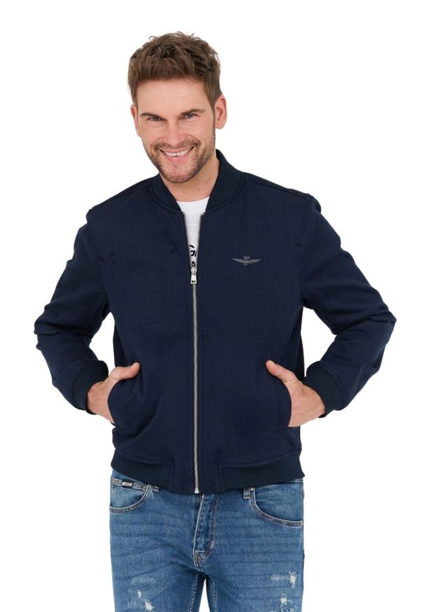 Aeronautica Militare - AERONAUTICA MILITARE Granatowa męska bomberka, Rozmiar 50. Kolor: niebieski