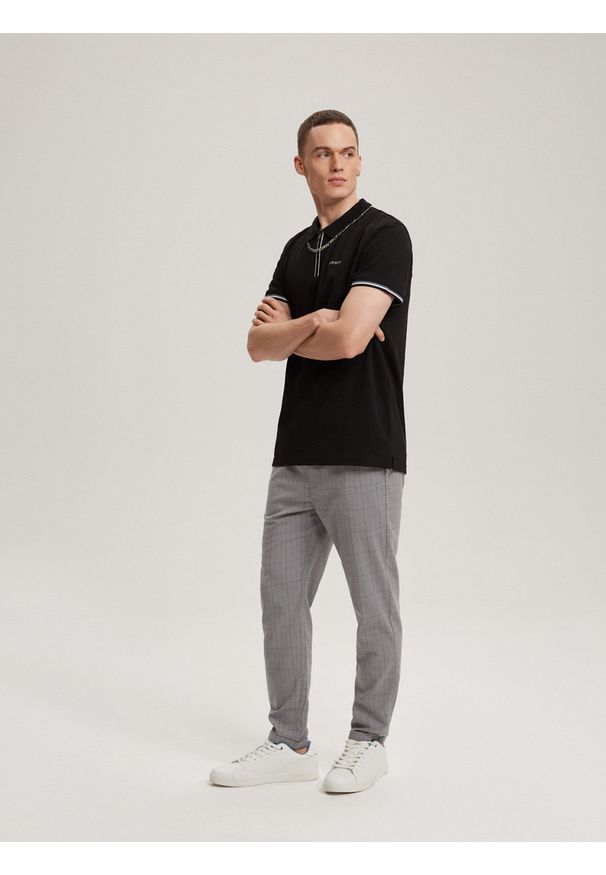 Diverse - Koszulka męska Polo PRM P 0223 S1811 - - Rozmiar: XL. Typ kołnierza: polo. Kolor: czarny. Materiał: elastan, bawełna