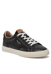 Pepe Jeans Sneakersy Kenton Street W PLS31561 Czarny. Kolor: czarny. Materiał: skóra