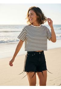 Sinsay - Koszulka boxy w paski - wielobarwny. Wzór: paski #1