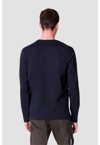 Aeronautica Militare - AERONAUTICA MILITARE Granatowy męski longsleeve Crew neck, Rozmiar M. Kolor: niebieski. Długość rękawa: długi rękaw