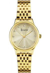Zegarek Lovrin Zegarek damski Accurist 77003 CYRKONIE złoty. Kolor: złoty #1