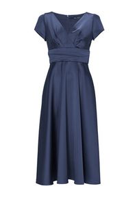 Swing Sukienka koktajlowa 5AE05200 Granatowy Regular Fit. Kolor: niebieski. Materiał: syntetyk. Styl: wizytowy