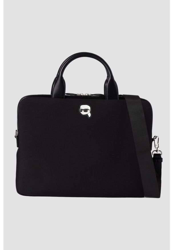 Karl Lagerfeld - KARL LAGERFELD Czarna aktówka Ikon Neop. Kolor: czarny