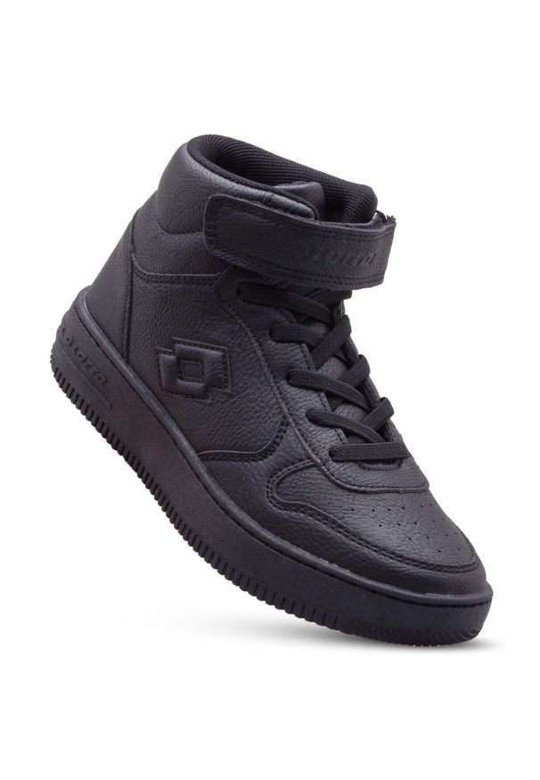 Buty sportowe dziecięce LOTTO PALIOT MID sneakersy. Kolor: czarny. Sport: turystyka piesza