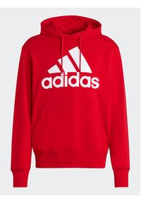 Adidas - adidas Bluza Essentials French Terry Big Logo Hoodie IC9365 Czerwony Regular Fit. Kolor: czerwony. Materiał: bawełna #4