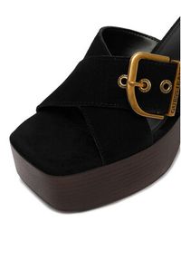 Guess Jeans Klapki CEO-JD421-3 Czarny. Kolor: czarny. Materiał: skóra, zamsz #6