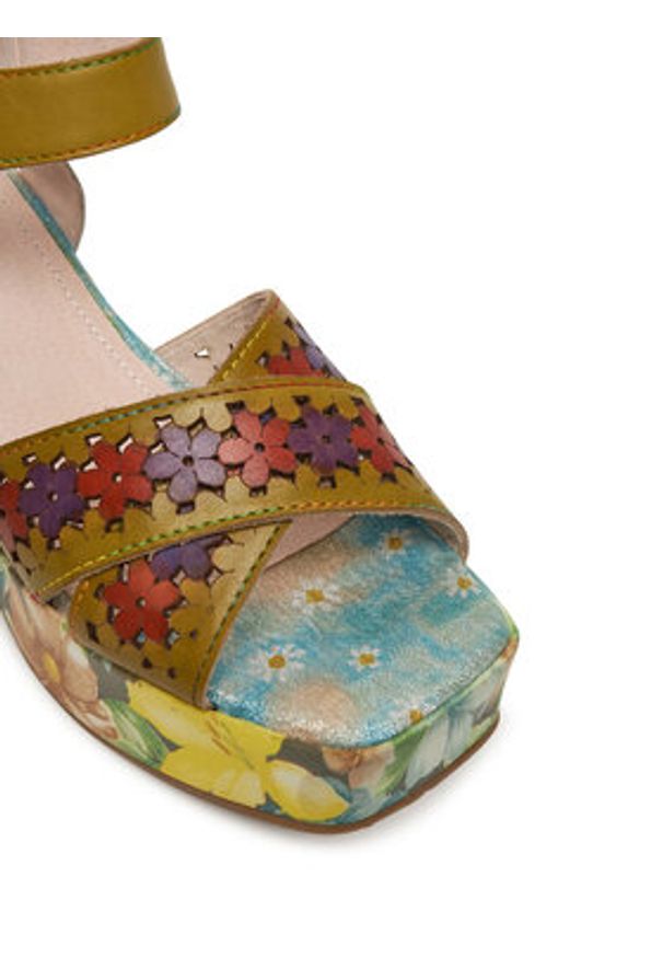 Laura Vita Sandały Paulao 09 Kolorowy. Materiał: skóra. Wzór: kolorowy