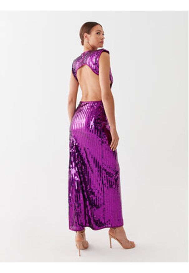 MVP Wardrobe Sukienka wieczorowa MVPE3AB055.0TL0053 Fioletowy Regular Fit. Kolor: fioletowy. Materiał: syntetyk. Styl: wizytowy