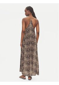 LOLA CASADEMUNT Sukienka letnia LS2516041 Brązowy Relaxed Fit. Kolor: brązowy. Materiał: wiskoza. Sezon: lato #4