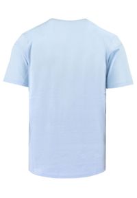 Męska Koszulka (T-Shirt) - Pako Jeans - Błękitna z Nadrukiem. Okazja: na co dzień. Kolor: niebieski. Materiał: bawełna. Wzór: nadruk. Styl: casual #5
