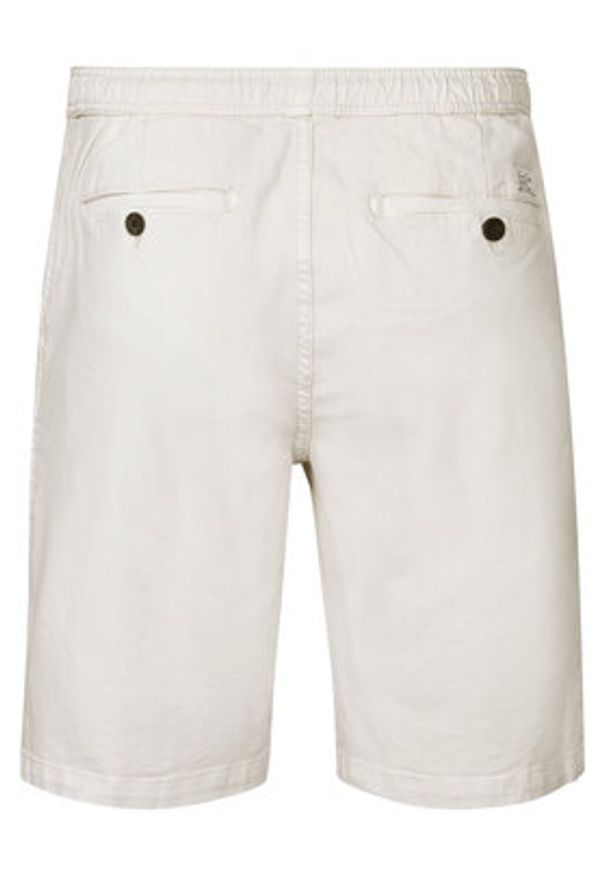 Petrol Industries Szorty materiałowe M-1050-SHO527 Biały Regular Fit. Kolor: biały. Materiał: bawełna