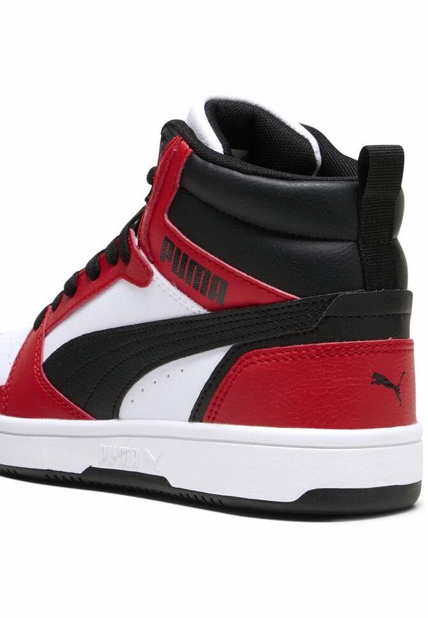 Puma - Buty Rebound V6 Mid Jr Rozmiar 36 - 393831-03 Biały. Kolor: biały, czarny, czerwony, wielokolorowy