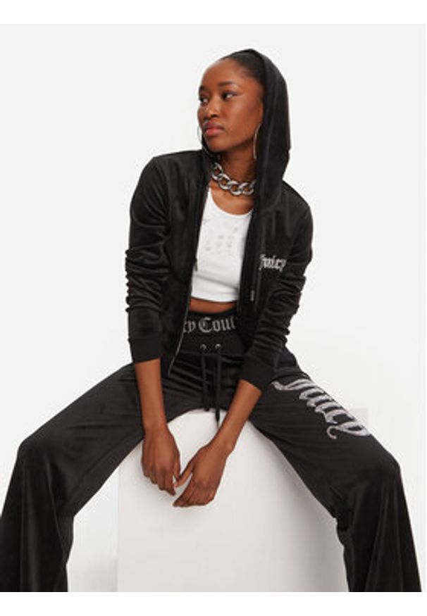 Juicy Couture Bluza Robertson JCBAS125805 Czarny Regular Fit. Kolor: czarny. Materiał: syntetyk
