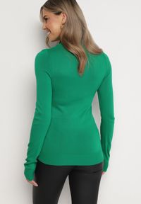 Born2be - Zielony Sweter Golf z Długim Rękawem Edexti. Typ kołnierza: golf. Kolor: zielony. Długość rękawa: długi rękaw. Długość: długie #2