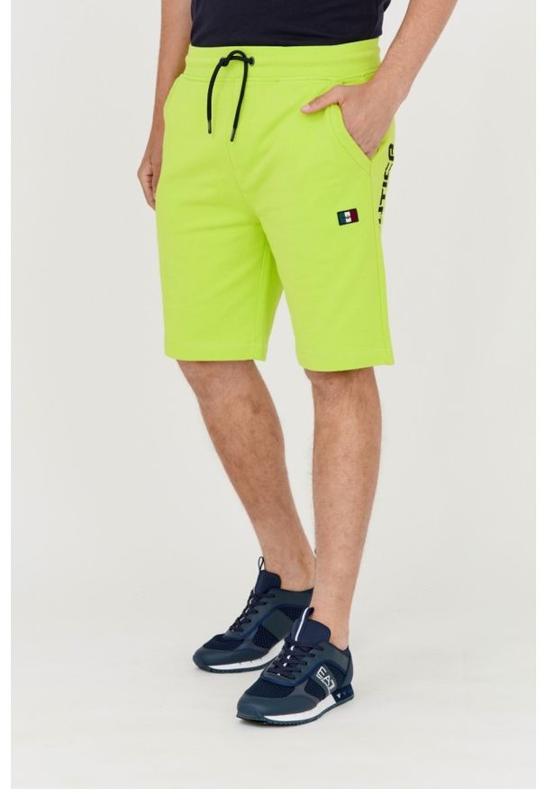 Aeronautica Militare - AERONAUTICA MILITARE Męskie dresowe bermudy zielone, Rozmiar XXL. Kolor: zielony. Materiał: bawełna, dresówka. Wzór: haft