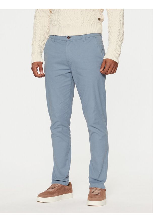 Jack & Jones Chinosy Marco 12206198 Niebieski Slim Fit. Kolor: niebieski. Materiał: bawełna