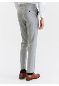 Pako Lorente - PAKO LORENTE – Szare wełniane spodnie garniturowe w kratę. Kolor: szary. Materiał: wełna #2