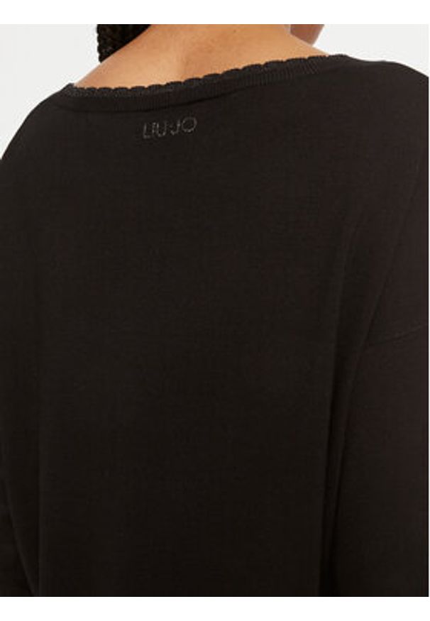 Liu Jo Sweter WF4009 Czarny Reglan Fit. Kolor: czarny. Materiał: syntetyk