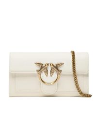 Pinko - PINKO Biała kopertówka damska Love One Wallet C Vitello. Kolor: biały. Materiał: skórzane. Styl: elegancki #3