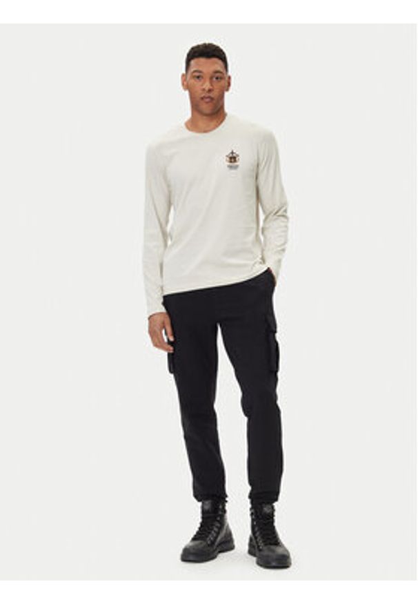 Aeronautica Militare Longsleeve 252TS2466UJ00703 Beżowy Regular Fit. Kolor: beżowy. Materiał: bawełna. Długość rękawa: długi rękaw