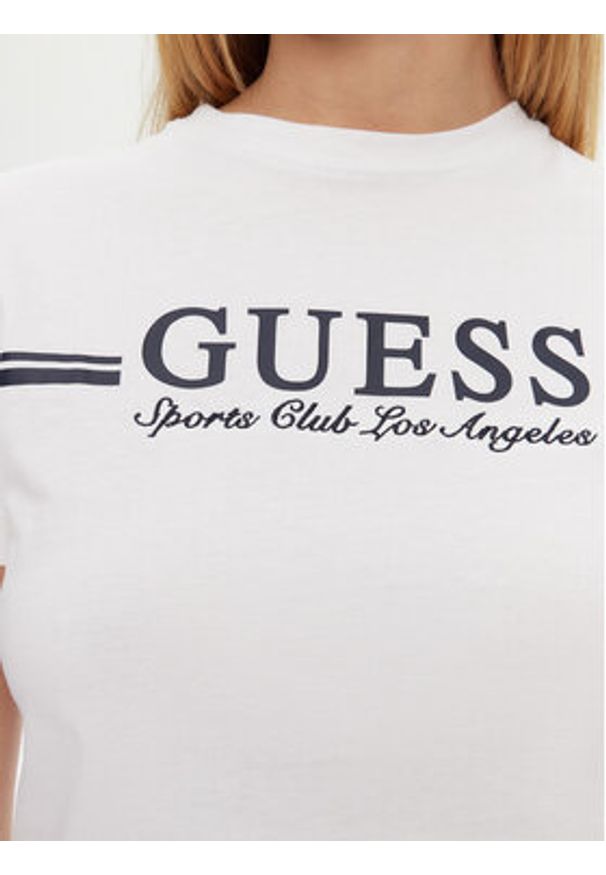 Guess T-Shirt V5GI03 I3Z14 Biały Regular Fit. Kolor: biały. Materiał: bawełna