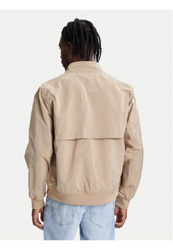 TOMMY HILFIGER - Tommy Hilfiger Kurtka bomber Harrington MW0MW39637 Beżowy Regular Fit. Kolor: beżowy. Materiał: syntetyk