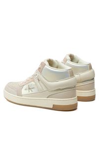 Calvin Klein Jeans Sneakersy Basket Cupsole High Mix Ml Mtr YW0YW01489 Biały. Kolor: biały. Materiał: skóra