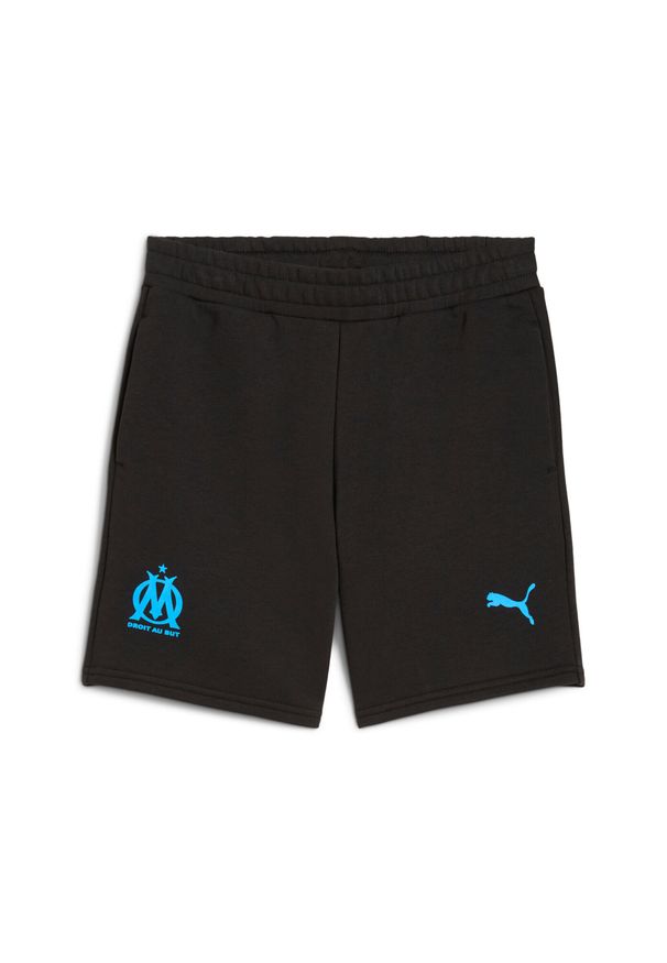 Puma - Krótki chłopięcy OM Essential 2025/26. Kolor: czarny. Długość: krótkie. Sport: piłka nożna