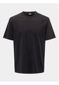 Only & Sons T-Shirt Smart 22026726 Czarny Regular Fit. Kolor: czarny. Materiał: bawełna