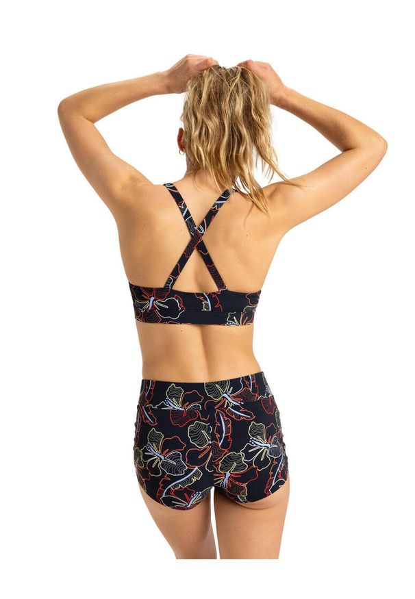 Roxy - Stanik bikini typu bralette dla Kobiety ROXY ACTIVE. Kolor: szary. Materiał: nylon, elastan, materiał