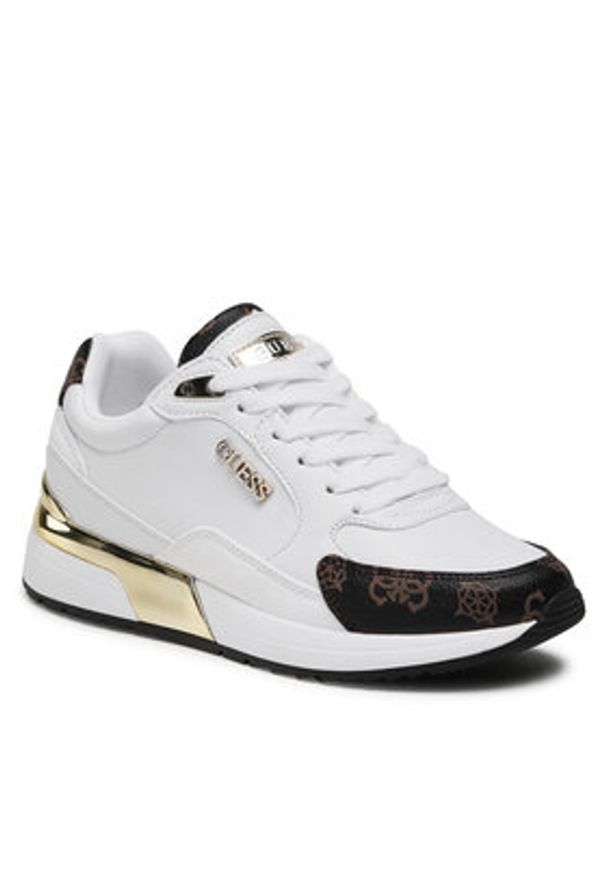 Guess Sneakersy Moxea FL5MOX FAL12 Biały. Kolor: biały. Materiał: skóra