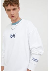 Levi's® - Levi's bluza bawełniana męska kolor biały z aplikacją. Okazja: na spotkanie biznesowe. Kolor: biały. Materiał: bawełna. Wzór: aplikacja. Styl: biznesowy #7