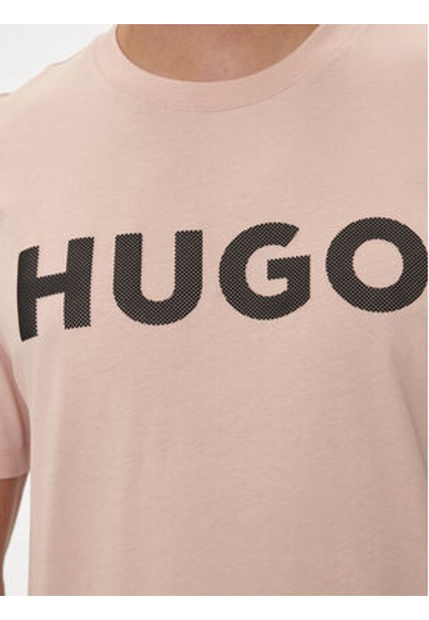 Hugo T-Shirt Dulivio 50513309 Różowy Regular Fit. Kolor: różowy. Materiał: bawełna