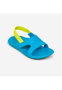 NABAIJI - Sandały basenowe dla dzieci Nabaiji 100 Basic. Okazja: na plażę. Kolor: zielony, niebieski, wielokolorowy, żółty. Wzór: gładki