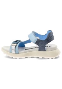 Sandały damskie Hispanitas, cholewka ze skóry naturalnej sportowa konstrukcja z regulowanymi paskami otwarta forma lekka podeszwa zapewniająca stabil. Okazja: na co dzień. Nosek buta: otwarty. Zapięcie: pasek. Kolor: niebieski. Materiał: skóra. Wzór: paski. Sezon: lato. Styl: sportowy #2