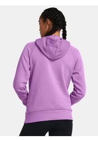 Under Armour - Bluza fitness damska UNDER ARMOUR Rival Fleece z kapturem. Typ kołnierza: kaptur. Kolor: fioletowy. Sport: fitness