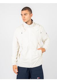 TOMMY HILFIGER - Tommy Jeans Kurtka | DM0DM12442 | Mężczyzna | Kremowy. Okazja: na co dzień. Typ kołnierza: kaptur. Kolor: kremowy. Materiał: poliamid. Wzór: aplikacja. Styl: casual #2