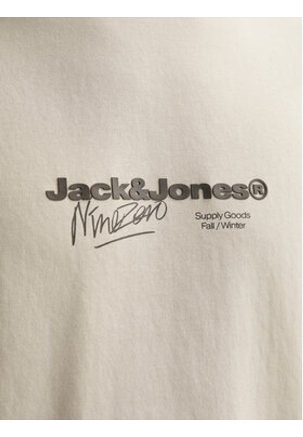 Jack & Jones - Jack&Jones Longsleeve Charlie 12265426 Beżowy Regular Fit. Kolor: beżowy. Materiał: bawełna, syntetyk. Długość rękawa: długi rękaw