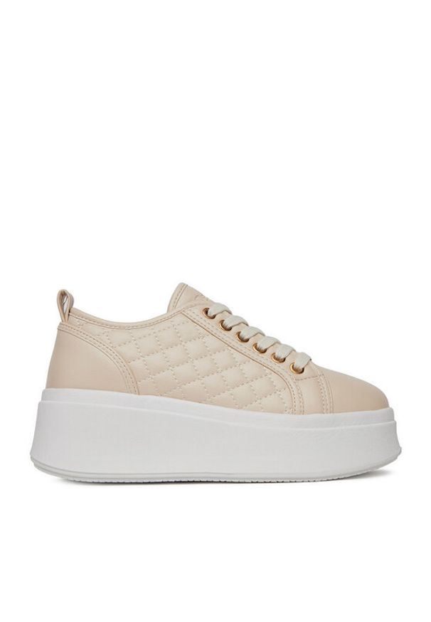 DeeZee Sneakersy AM25237 Beżowy. Kolor: beżowy. Materiał: skóra